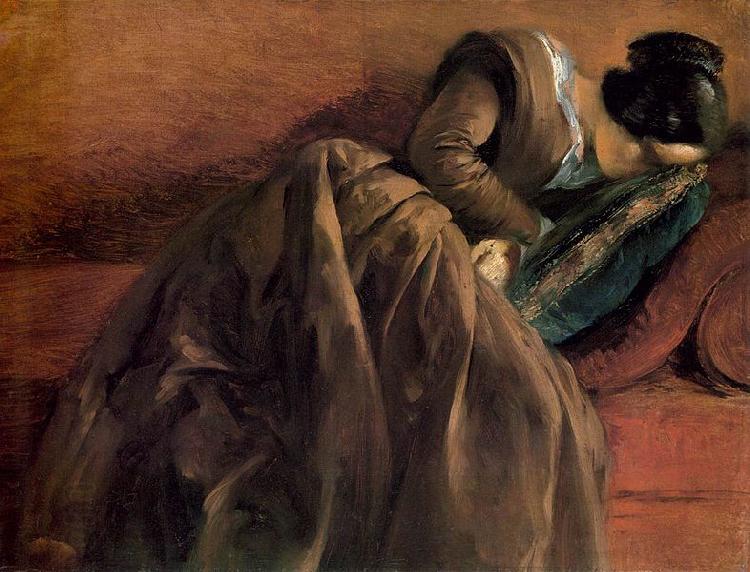 Adolph von Menzel Sister Emily Sleeping China oil painting art